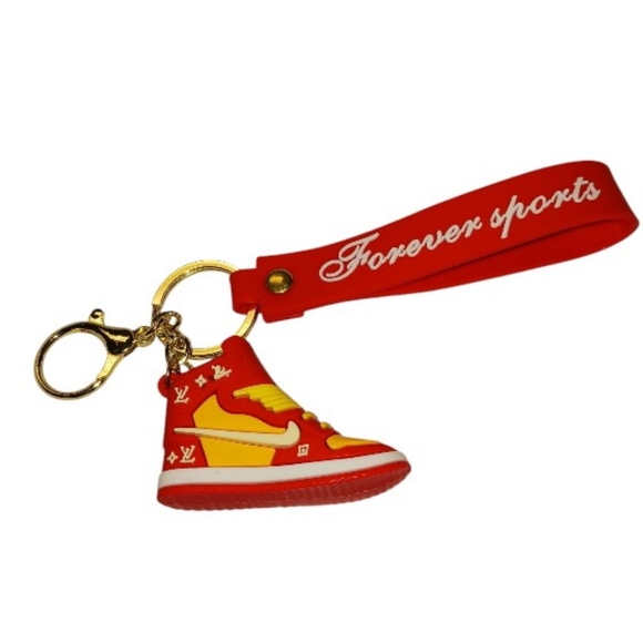 Red and Yellow Sneaker Keychain with Strap NWOT - Picture 6 of 6